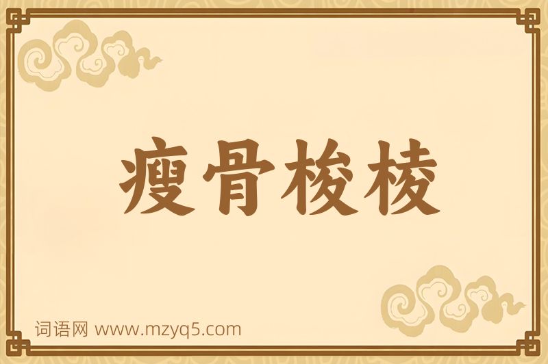 成语瘦骨梭棱图片