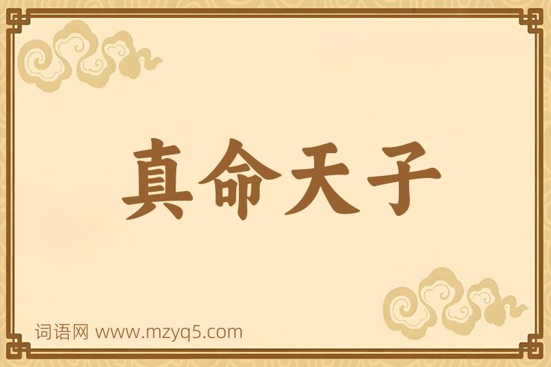 成语真命天子图片