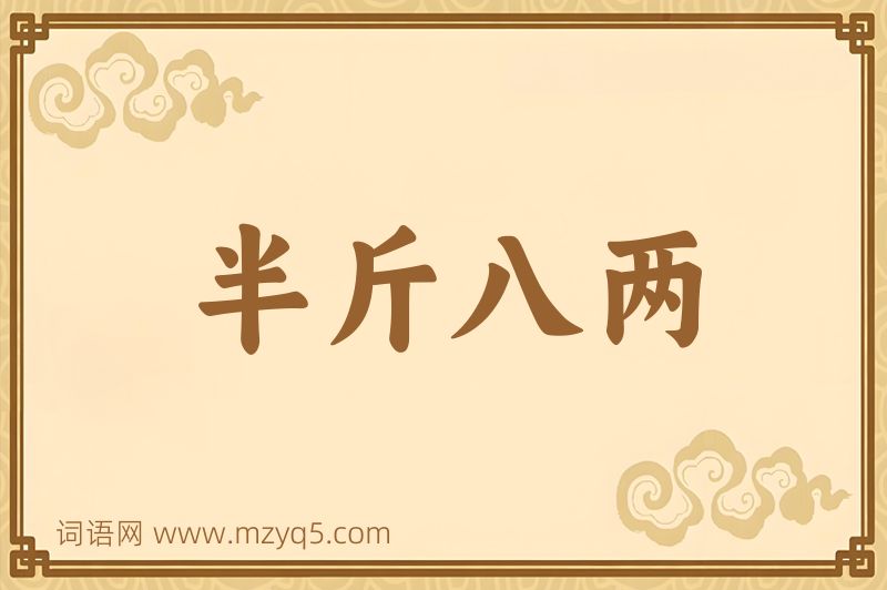 成语半斤八两图片