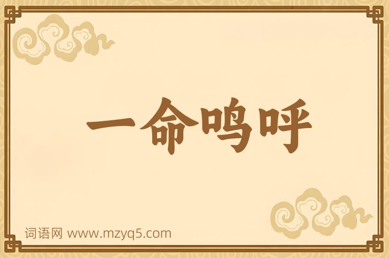 成语一命鸣呼图片