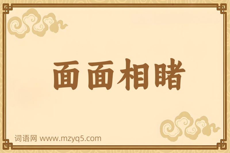 成语面面相睹图片