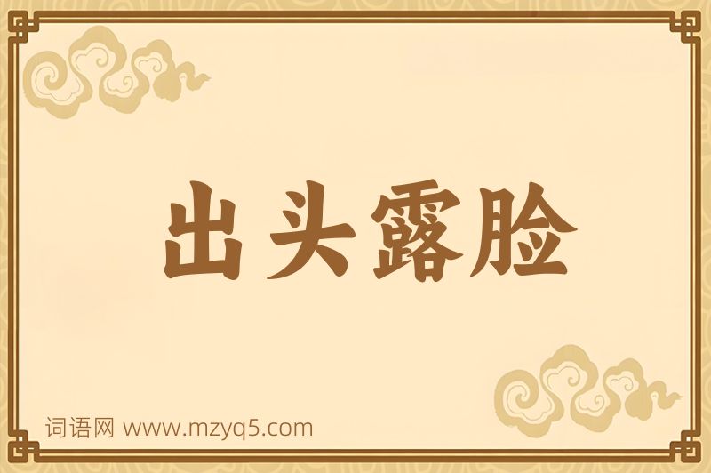 成语出头露脸图片