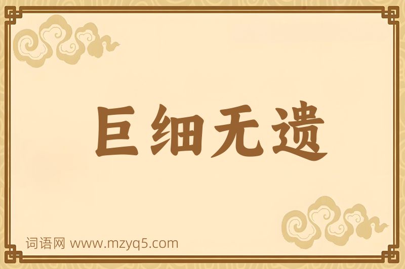 成语巨细无遗图片
