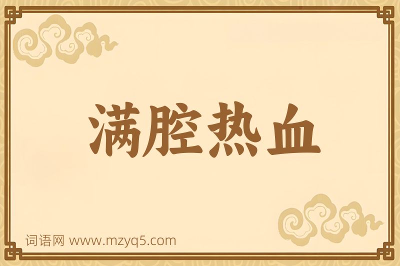 成语满腔热血图片