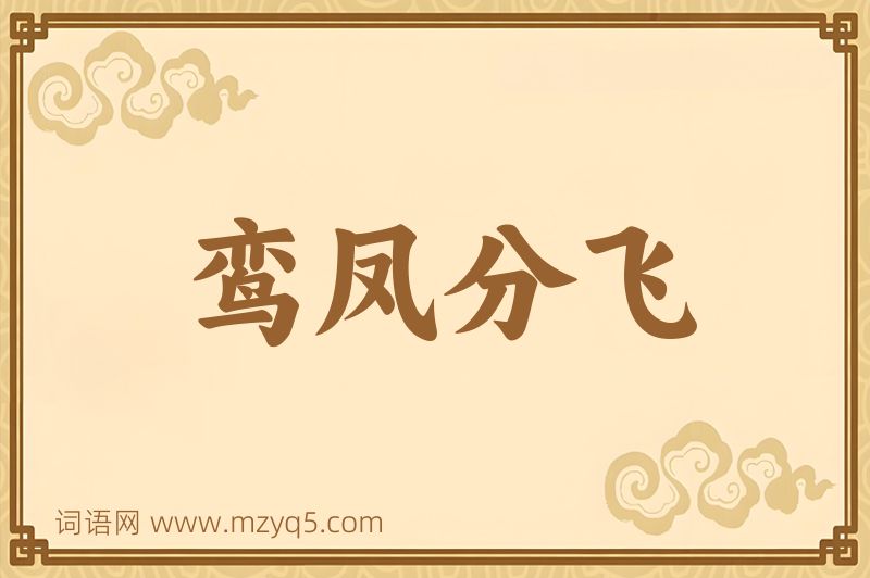 成语鸾凤分飞图片