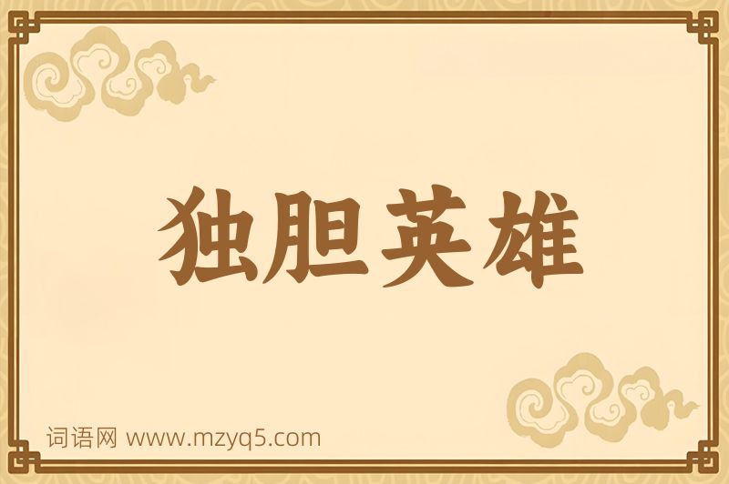 成语独胆英雄图片