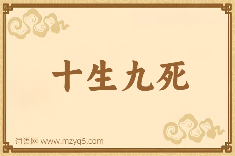 成语十生九死图片