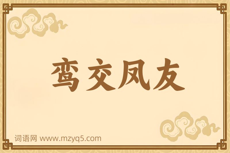 成语鸾交凤友图片