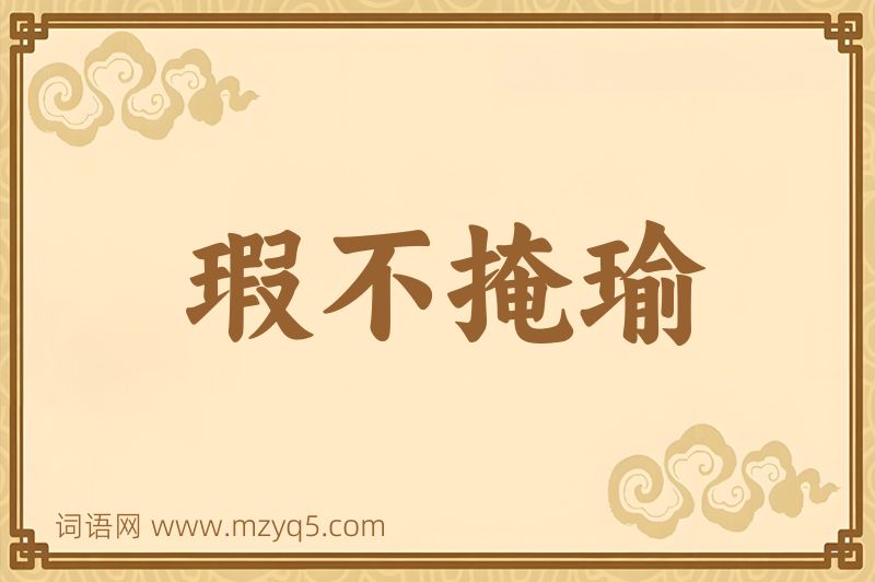 成语瑕不掩瑜图片