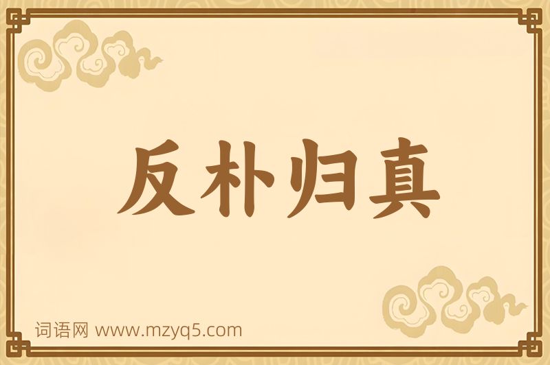 成语反朴归真图片