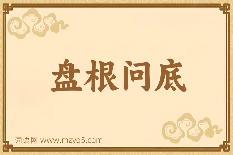 成语盘根问底图片