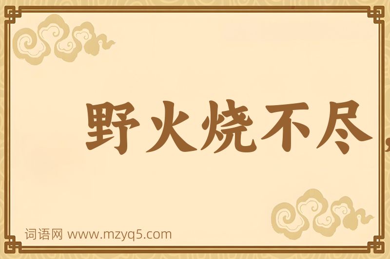 成语野火烧不尽，春风吹又生图片