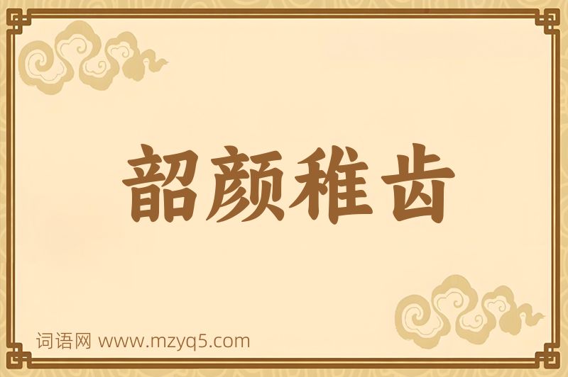成语韶颜稚齿图片
