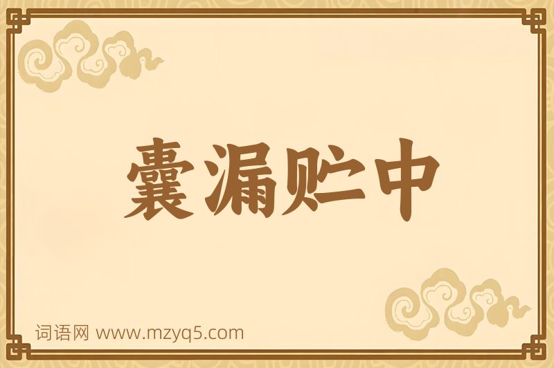 成语囊漏贮中图片
