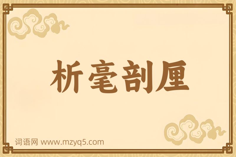 成语析毫剖厘图片