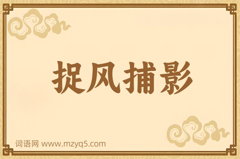 成语捉风捕影图片