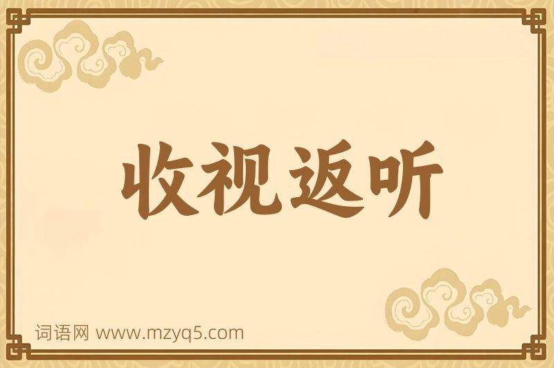 成语收视返听图片
