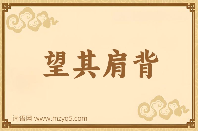 成语望其肩背图片