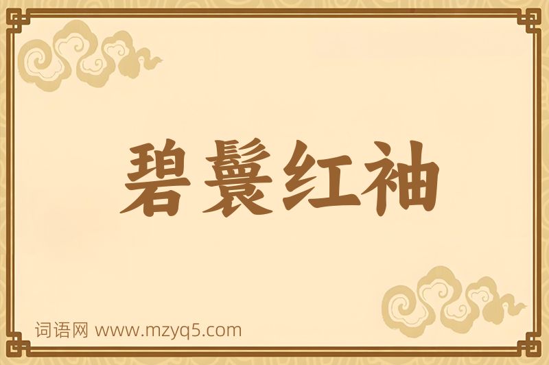 成语碧鬟红袖图片