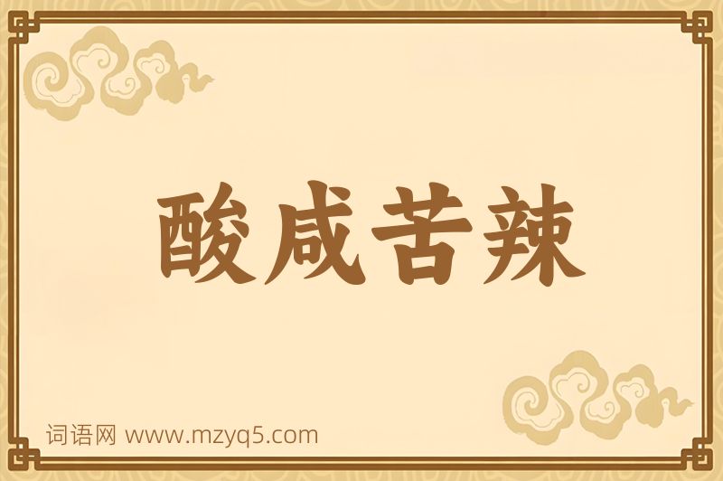 成语酸咸苦辣图片
