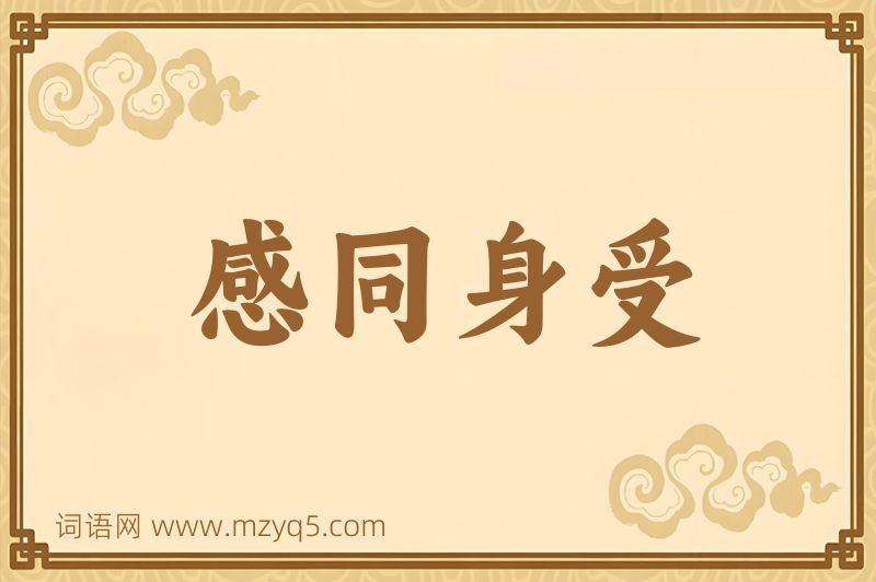 成语感同身受图片
