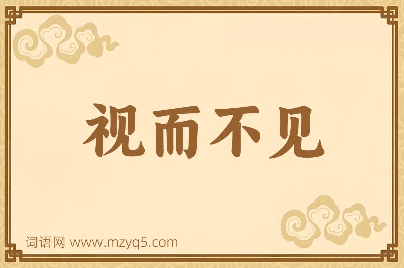 成语视而不见图片