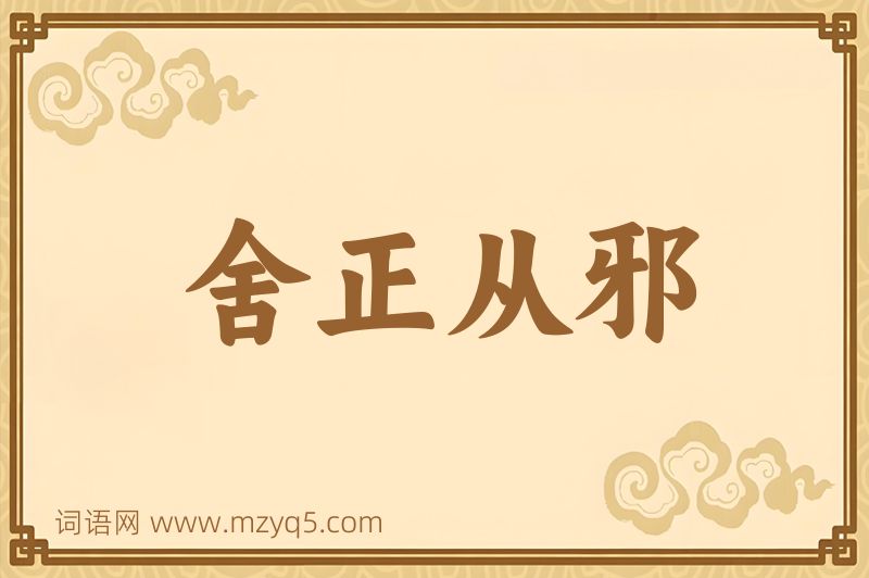 成语舍正从邪图片