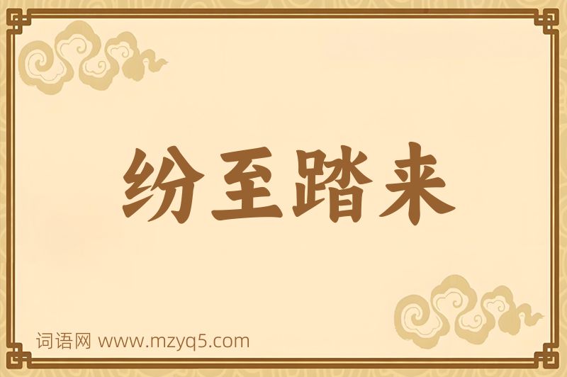 成语纷至踏来图片
