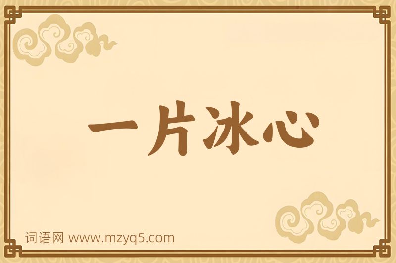 成语一片冰心图片