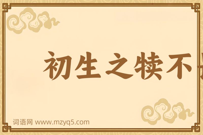 成语初生之犊不畏虎图片