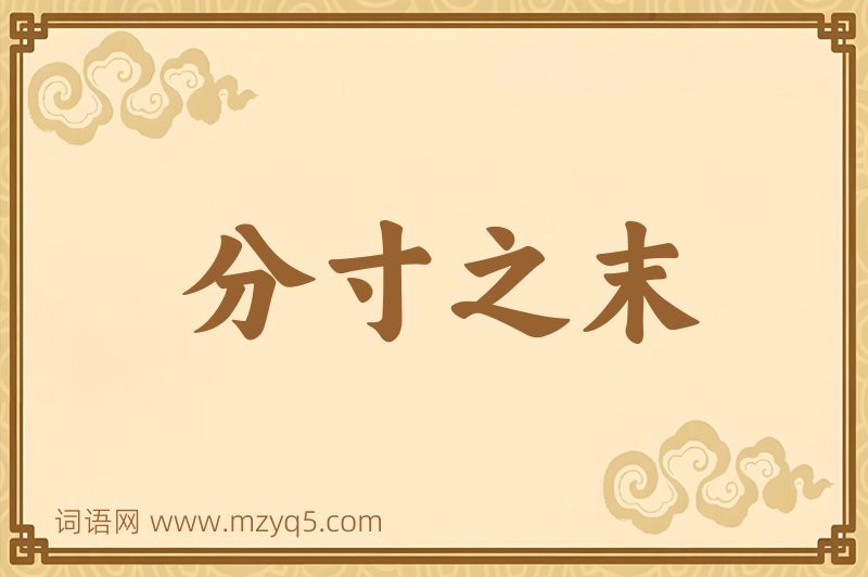 成语分寸之末图片
