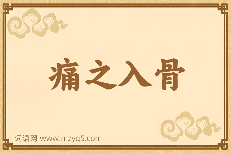 成语痛之入骨图片