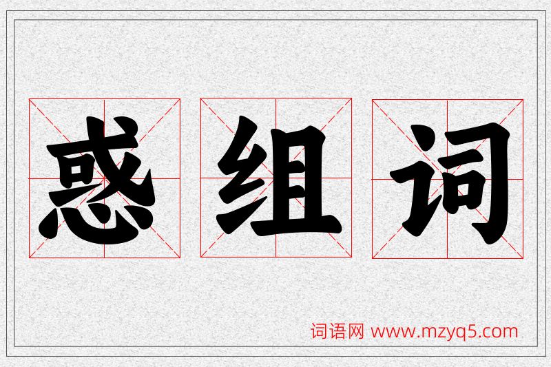 惑字的组词