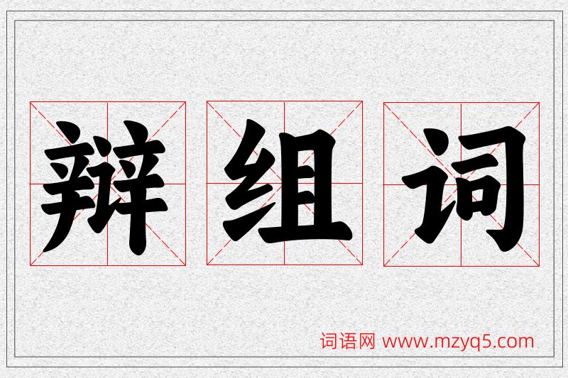 辩字的组词