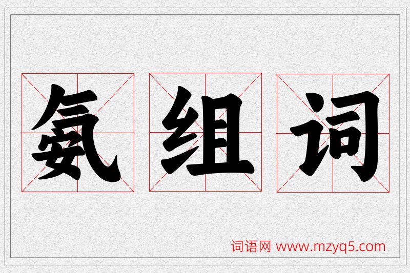 氨字的组词