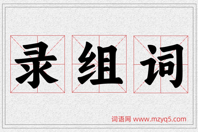 录字的组词