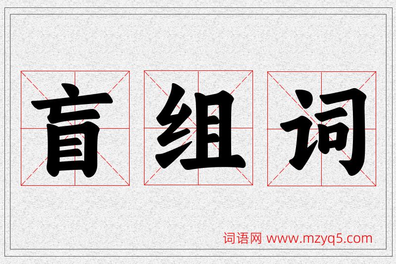 盲字的组词