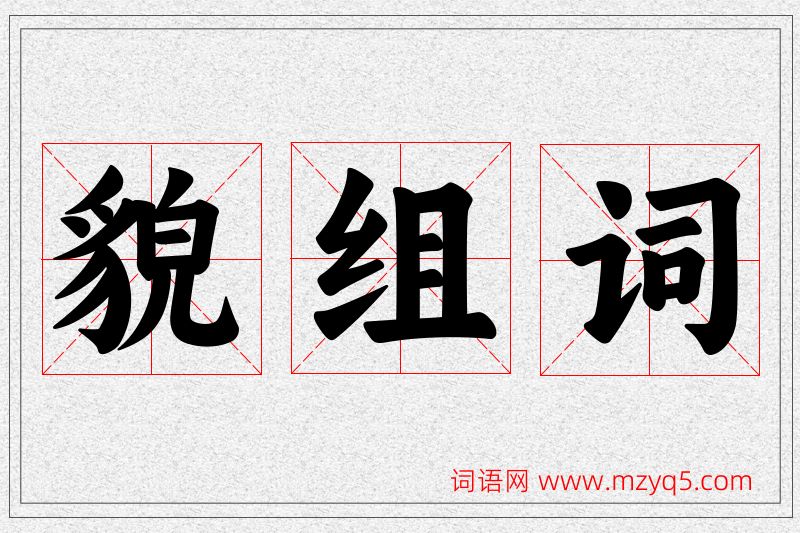 貌字的组词