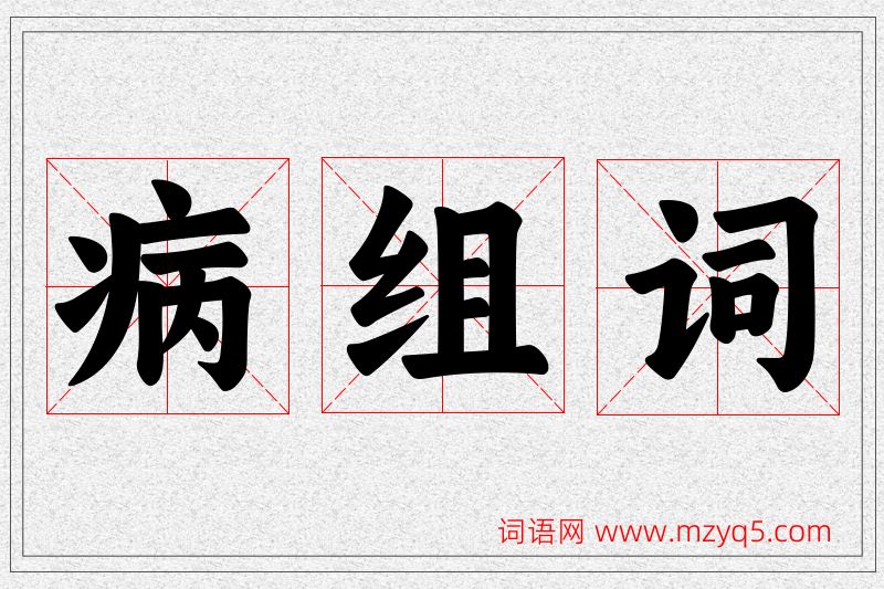 病字的组词