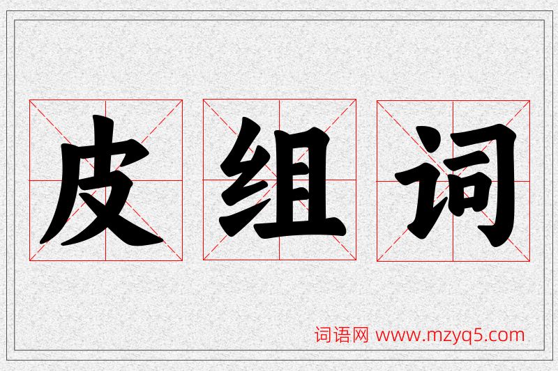 皮字的组词
