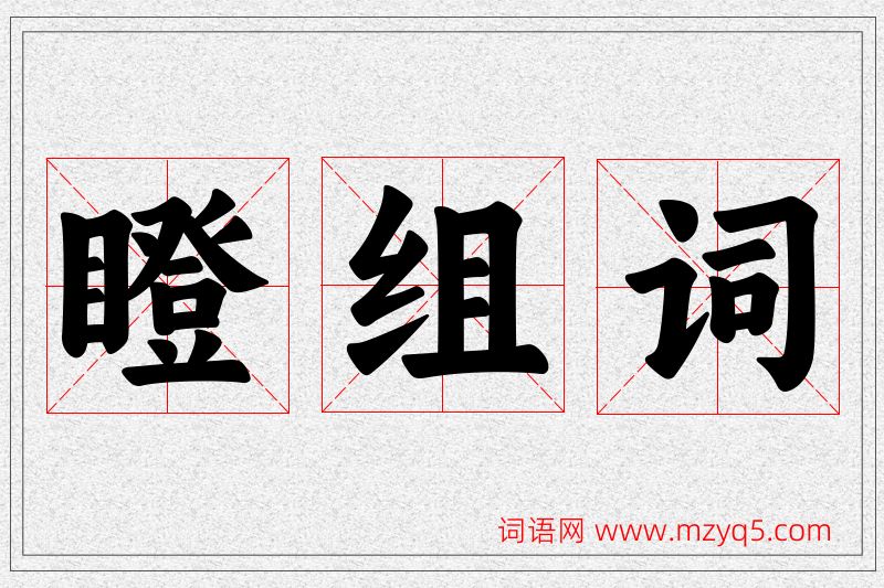 瞪字的组词