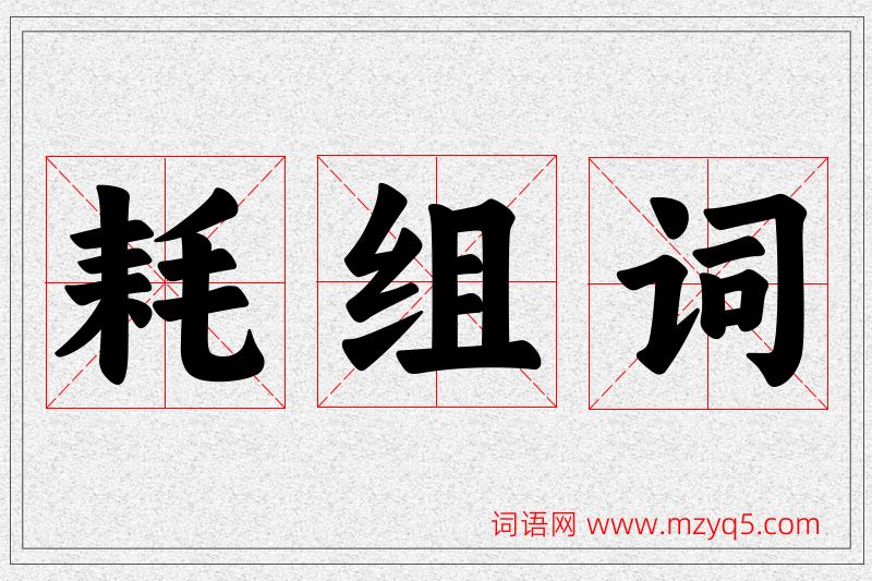 耗字的组词